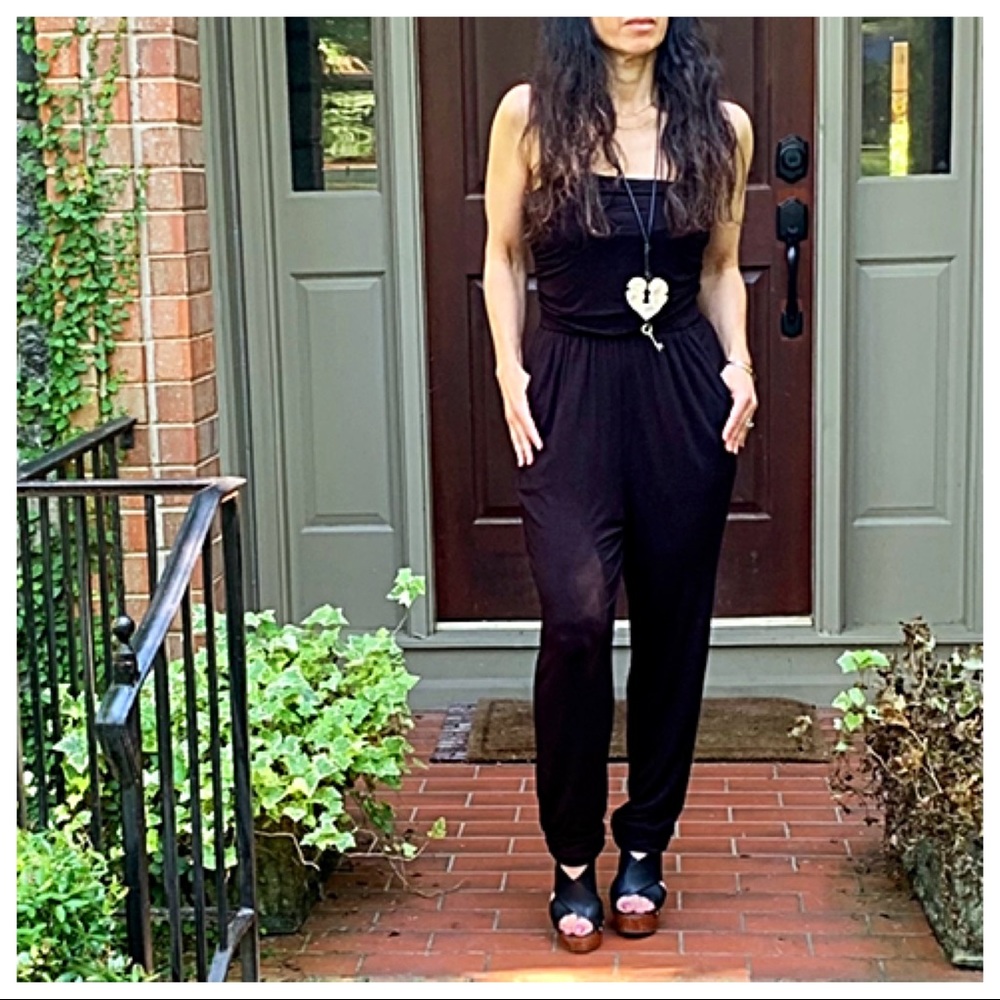 Strapless tube jumpsuit with side pockets - Picture 7 of 8